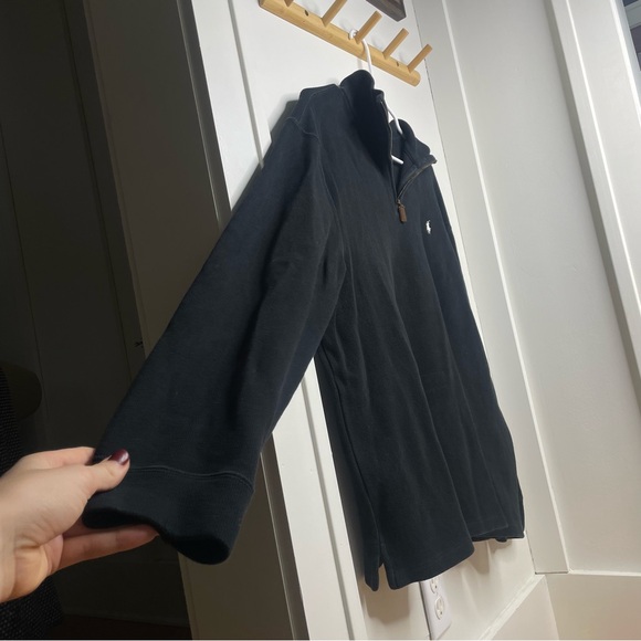 VTG Polo by Ralph Lauren Men's Black Quarter-Zip Sweater Knit XL - Picture 7 of 9